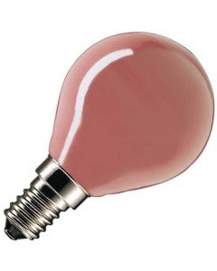 Ampoule à Incandescence Sphérique | Petite Culot E14 | 25W Rouge