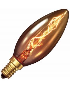 Ampoule à Filament de Carbone Flamme | Petite Culot E14 | 25W Or