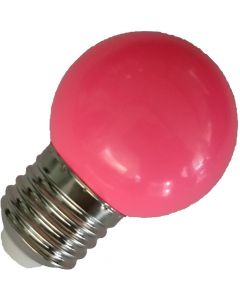 Lighto | LED Ampoule Spherique Plastique | E27 | 1W Rose