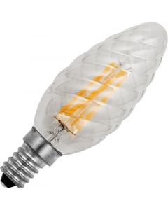 SPL | LED Ampoule Flamme Torsadée | E14 Dimmable | 4W (remplace 25W)