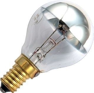 SPL | Ampoule halogène à miroir | Petit culot E14 | Ampoule sphérique | Argentée | 45mm | 28W
