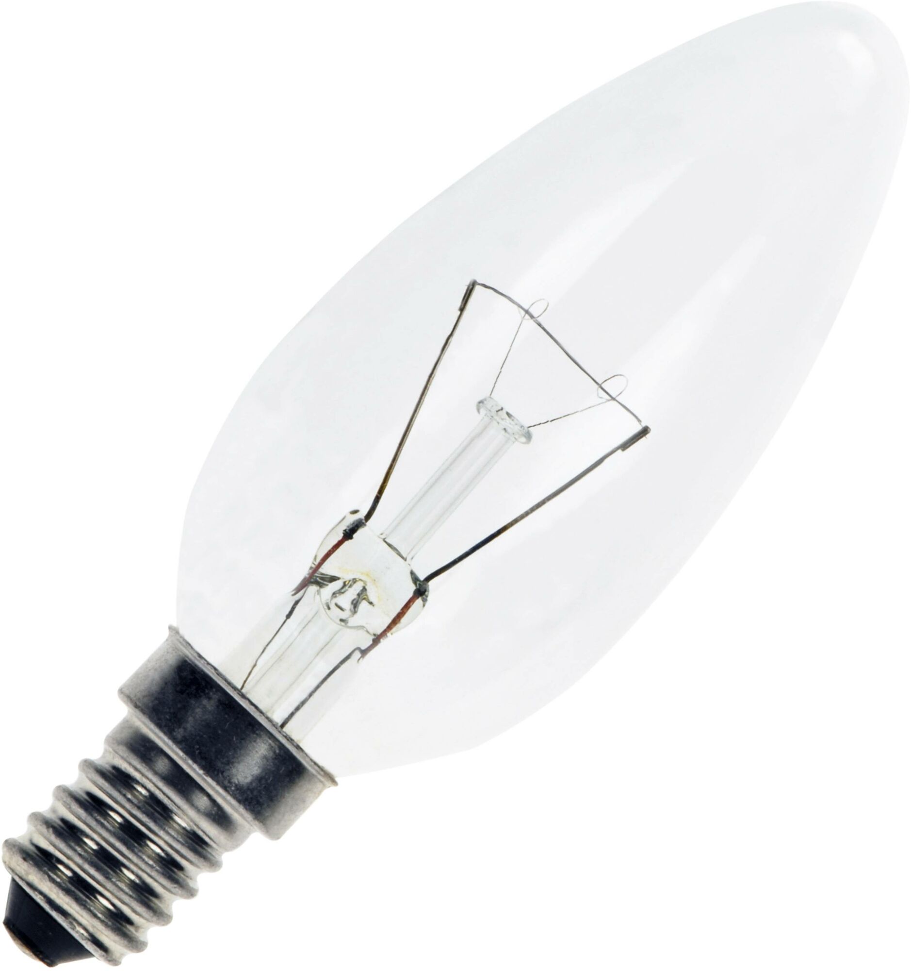Ampoule à Incandescence Flamme | Petite Culot E14 | 15W Clair