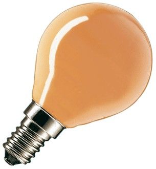 Ampoule à Incandescence Sphérique | Petite Culot E14 | 25W Orange