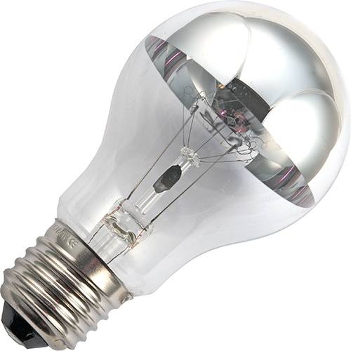 ampoule à tête miroir standard argentée ECO 42W (remplace 60W) E27