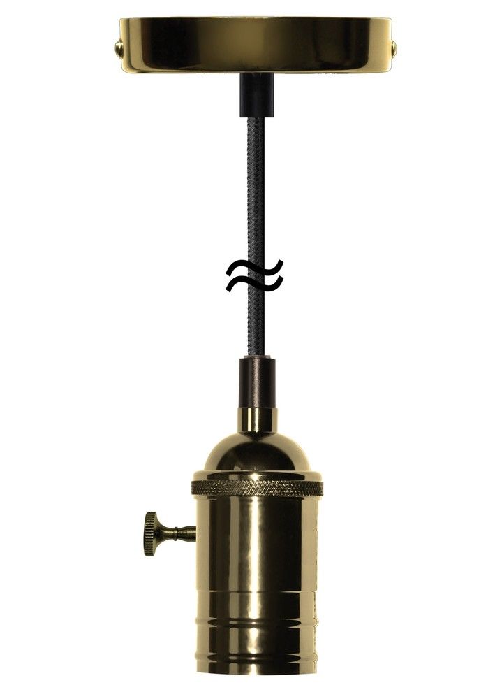 Segula cordon de suspension bouton rotatif messing E27