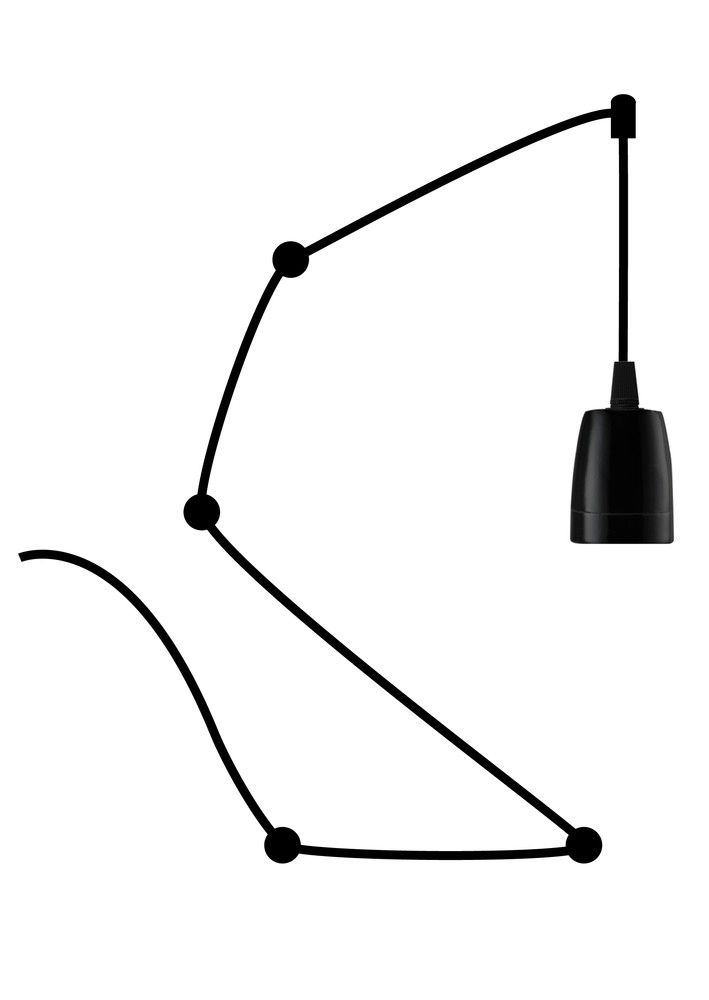 Segula Snake cordon de suspension 6m noir E40