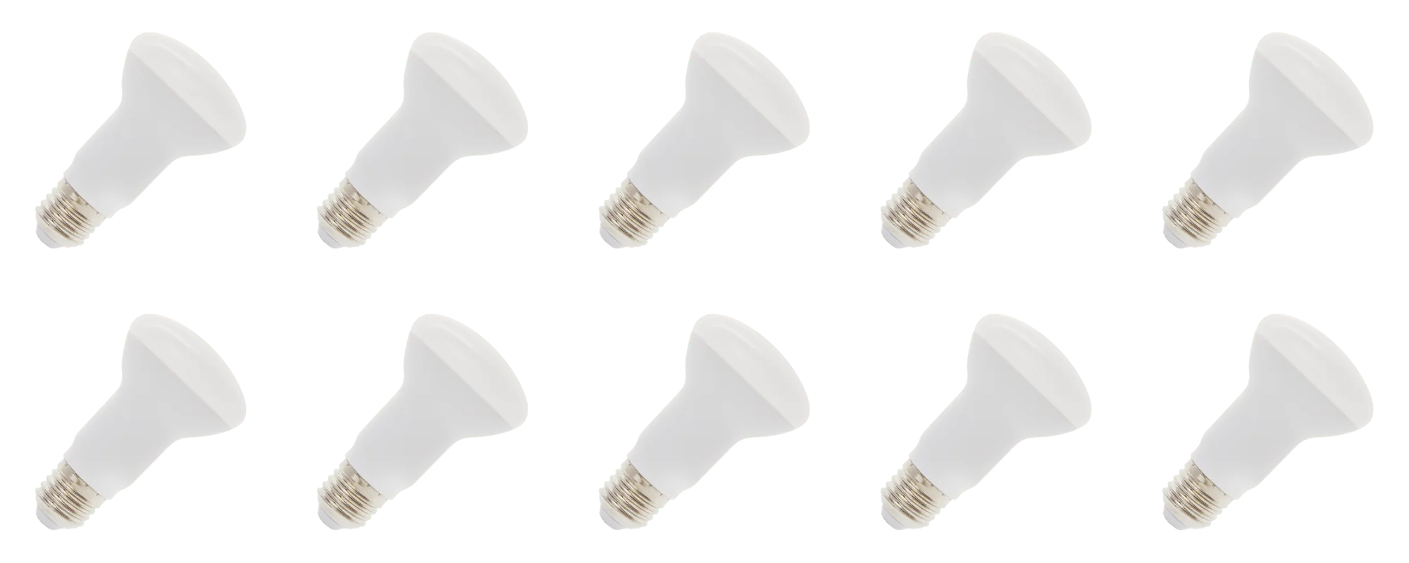 Lighto | Ampoule LED | Gros culot E27 | Lampe réflecteur | Claire | 63mm | 8W | 10 pièces