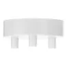 Capuchon de plafond Bailey métal blanc multi avec 3 porte-câbles