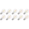 Lighto | Filament LED | Douille à baïonnette B22d | Ampoule standard | Claire | 60mm | 8W | Pack de 10