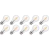 Lighto | Filament LED | Gros culot E27 | Lampe standard | Clair | 60mm | 5W | 10 pièces