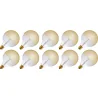 Lighto | Filament LED | Gros culot E27 | Lampe globe | Doré | 125mm | 4W | 10 pièces