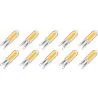 Lighto | Ampoule LED | Culot G9 | Lampe à insérer | Claire | 13mm | 2W | Lot de 10
