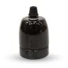 Support d'ampoule en porcelaine E27 noir