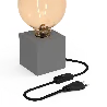 Calex | Luminaire de table | Raccord E27 | Avec interrupteur | Max. 1x40W | Gris | Cordon 1,8M