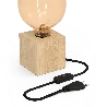 Calex | Luminaire de table | FSC 100% Bois | Raccord E27 | Avec interrupteur | Cordon 1.8M