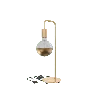 Calex | Lampe de table U-Line | Or | Douille E27 | Avec interrupteur on/off | Max. 1x60W | H53cm | 150cm de câble