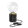 Calex | Luminaire de table | Marbre rond | Raccord E27 | 90x90mm