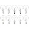 Ampoule | Petite douille E14 | Ampoule boule | Transparente | 45mm | 40W