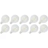 Lighto | Filament LED | Gros culot E27 | Lampe globe | Transparent | 125mm | 4W | Lot de 10