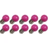 Lighto | Ampoule LED | Douille grande E27 | Ampoule sphérique | Violet | 45mm | 1W | Lot de 10