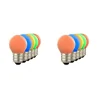 Lighto | Ampoule LED | Gros culot E27 | Lampe sphérique | Rouge/Jaune/Orange/Vert/Bleu | 45mm | 1W | 2 paquets de 5