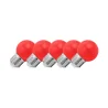 Lighto | Ampoule LED | Grande douille E27 | Rouge | Ampoule boule | 45mm | 1.5W | Dimmable | Lot de 5 | Convient pour le câble de l'abat-jour