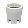 Support d'ampoule en porcelaine E27 blanc