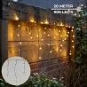 Lighto | Lumières de Noël | Lumières de glaçons | IP44 | Convient pour l'intérieur et l'extérieur | 8-Fonctions | 600 Lumières LED | Câble de 20 mètres