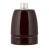 Prise Bailey en porcelaine E27 marron