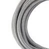 Câble en tissu Bailey 2 fils argent métallique 3m