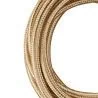 Câble en tissu Bailey 2 fils champagne métallisé 3m
