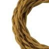 Bailey fabric cable twisted 2-core metallic gold 3m