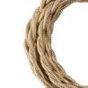 Câble tissu Bailey torsadé 2 fils champagne métallique 3m