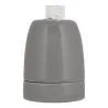 Prise Bailey en porcelaine E27 gris