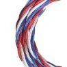 Bailey fabric cable twisted 3-core blue/white/red 3m