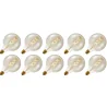 Lighto | Filament LED | Culot large E27 | Lampe globe | Doré | 125mm | 5W | 10 pièces