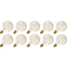 Lighto | Filament LED | Gros culot E27 | Lampe globe | Doré | 95mm | 5W | 10 pièces