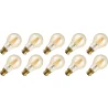 Lighto | Filament LED | Douille à baïonnette B22d | Ampoule standard | Or | 60mm | 4W | Lot de 10