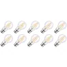 Lighto | Filament LED | Douille à baïonnette B22d | Ampoule standard | Claire | 60mm | 8W | Pack de 10