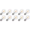Lighto | Filament LED | Gros culot E27 | Lampe standard | Clair | 60mm | 5W | 10 pièces