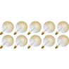 Lighto | Filament LED | Gros culot E27 | Lampe globe | Doré | 125mm | 4W | 10 pièces