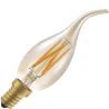 Lighto | Filament LED | Petit raccord E14 | Embout pour lampe à bougie | Or | 35mm | 4W