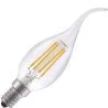 Lighto | Filament LED | Petit raccord E14 | Embout pour lampe à bougie | Lumineux | 35mm | 4W