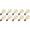 Lighto | Filament LED | Gros culot E27 | Lampe standard | Or | 60mm | 4W | 10 pièces