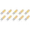 Lighto | Ampoule LED | Culot G9 | Lampe à insérer | Claire | 13mm | 2W | Lot de 10