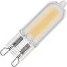 Lighto | Ampoule LED | Raccord G9 | Lampe à incandescence | Transparente | 13mm | 2W