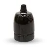 Support d'ampoule en porcelaine E27 noir