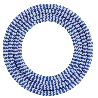 Calex | Câble sous gaine textile | 2x0,75mm² | 1,5M | Bleu/Blanc | 60W