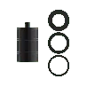 Calex | Douille | Culot E27 | Aluminium | Modèle à 3 anneaux | Noir mat | 60W