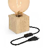 Calex | Luminaire de table | FSC 100% Bois | Raccord E27 | Avec interrupteur | Cordon 1.8M